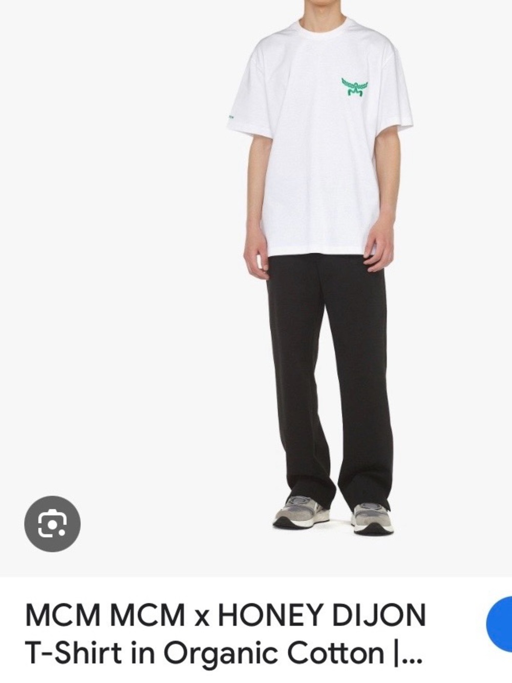 MCM Limited edition, Unisex Short-Sleeve Crewneck Tee with Green Emblem